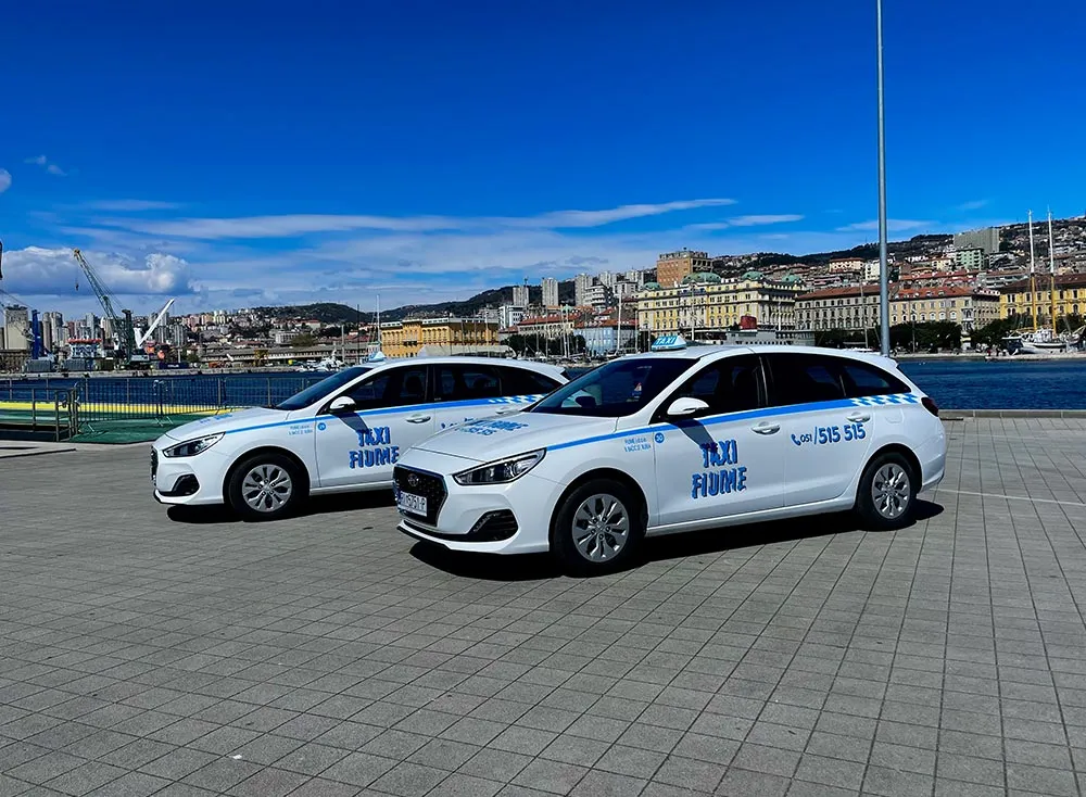 Taxi Fiume taxis on the Rijeka waterfront