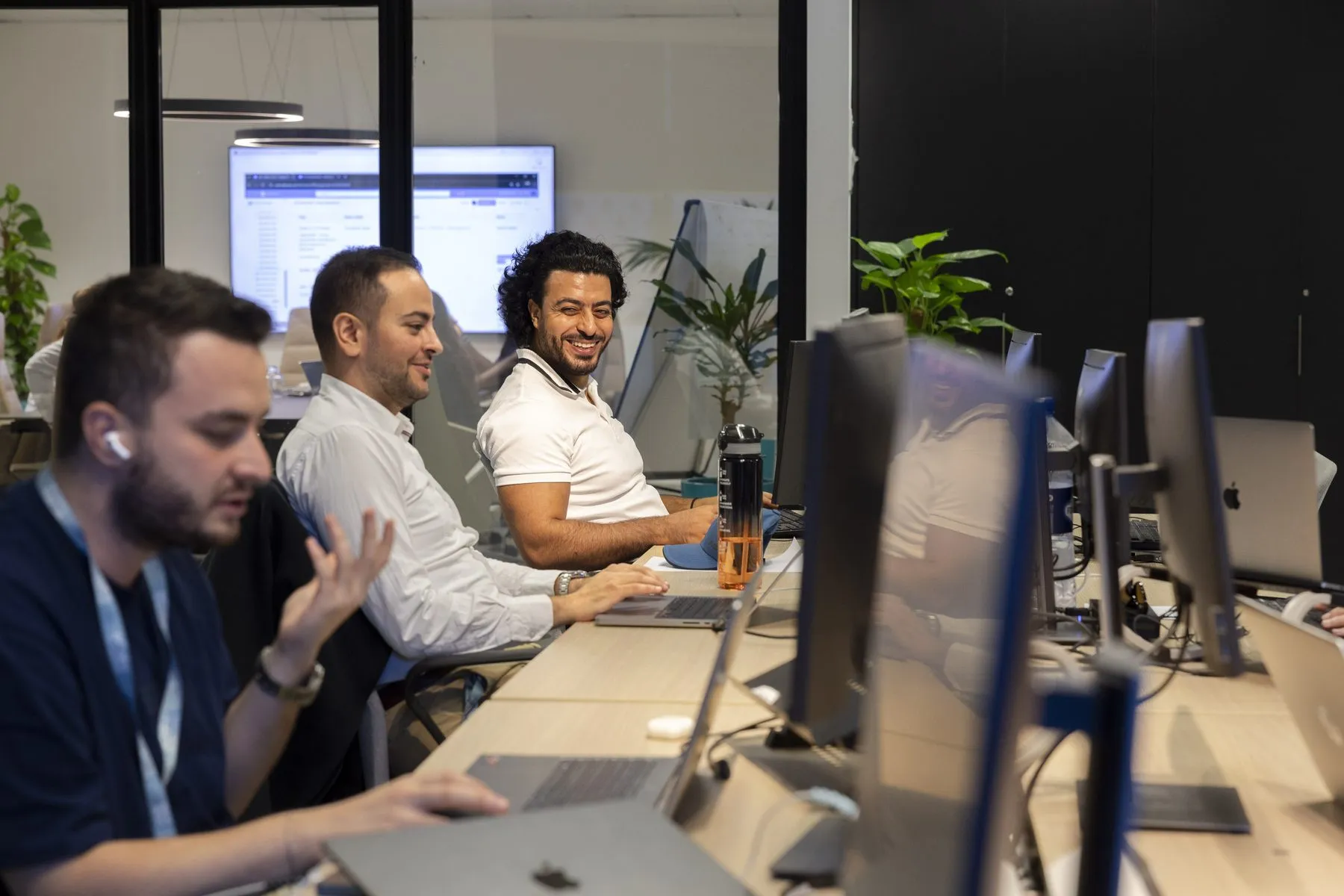 Members of the engineering team at work